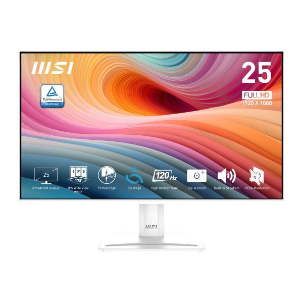 MSI_PROMP251WE2_wr_01a MSI PerfectEdge PRO MP251W E2 24.5″ FHD IPS Office Monitor – White